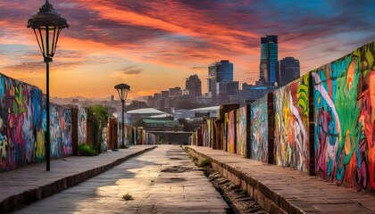 Fototapeta premium Street Art in Johannesburg Celebrating Creativity and Resilience 