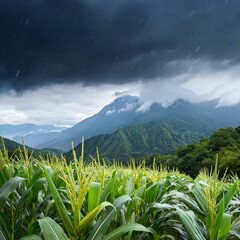 corn in mountain rain season