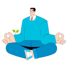 Business man. Flat Vector Illustration