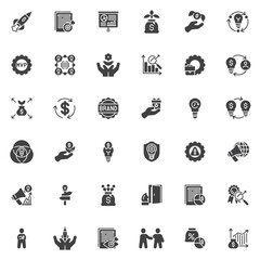 Fototapeta premium Business and finance vector icons set