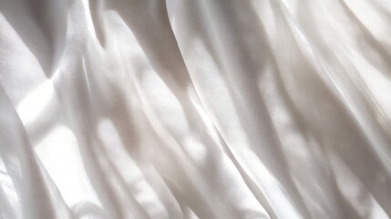 Soft Shadows Cast by White Curtains with Vertical Stripes