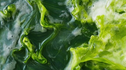 Detailed Close-up of Algae Extract in Nature’s Texture