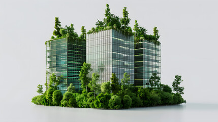 the integration of green data centres and sustainable computing practices in the tech industry with a white accent, cinematic, png
