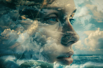 Collage of different images made by Generative AI technology pop trend fashion style