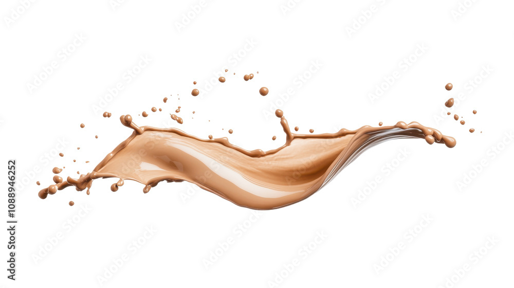 Aufkleber chocolate splashes in different shapes on transparency background during creative composition