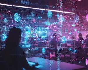 A Futuristic Digital Classroom Where Floating Avatars Interact in Real Time Symbolizing Connected Online Education