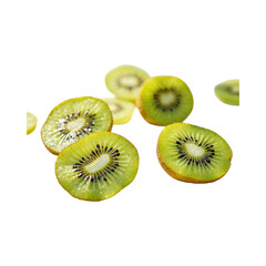 Fototapeta premium Kiwi Fruit Slices Isolated on White