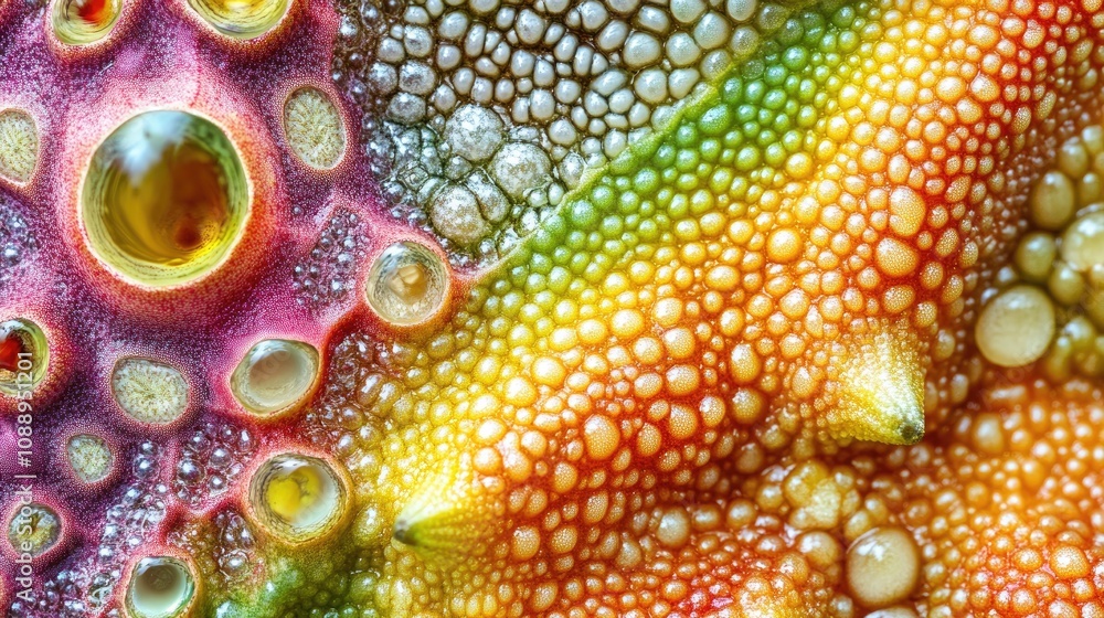 Poster colorful textured surface abstract bubble pattern