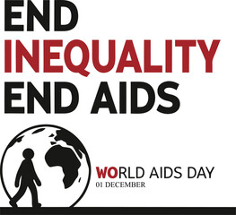 World AIDS Day Campaigns on December 1st For Banner and Art Designs. Aids Day Vector Art Illustration Design. AIDS Day Awareness Month Concept Poster.