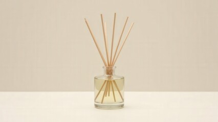 Fototapeta premium A modern aromatherapy diffuser mockup highlighting a sleek design and minimalist setting.