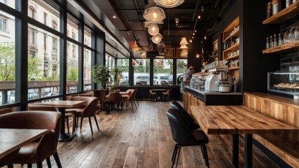 interior of bar cafe