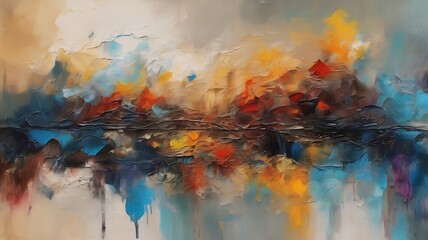 Abstract watercolor sky clouds art wallpaper, modern abstract watercolor painting. 