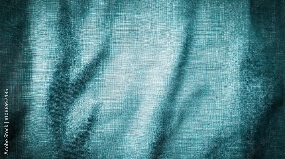 Poster A textured, softly illuminated fabric in shades of blue, creating a calming visual effect.