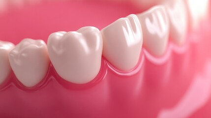 Human Tooth Structure with Orthodontic Braces