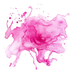 A vibrant pink watercolor splash, perfect for backgrounds, designs, and artistic projects. Adds a creative touch to any artwork.