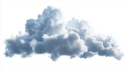 Nature&rsquo;s Fury: Storm Clouds on White Background
