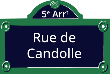 0743_5e Arrt, Elegant Parisian Street Sign