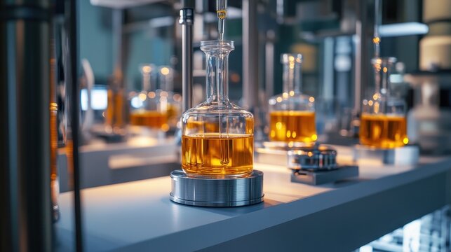 Advanced equipment extracts premium essential oils in a modern factory