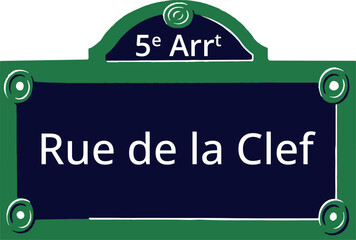 0755_5e Arrt, Elegant Parisian Street Sign