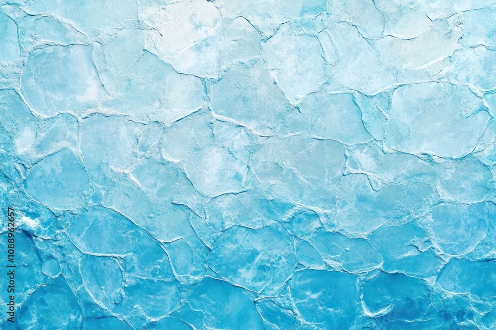 Aufkleber a textured surface of ice in varying shades of blue.