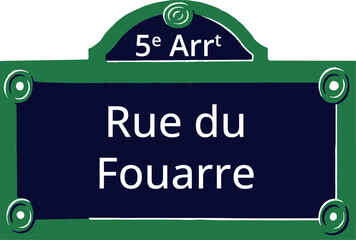 0791_5e Arrt, Elegant Parisian Street Sign
