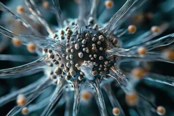 Intricate Close-Up of Microbial Structure