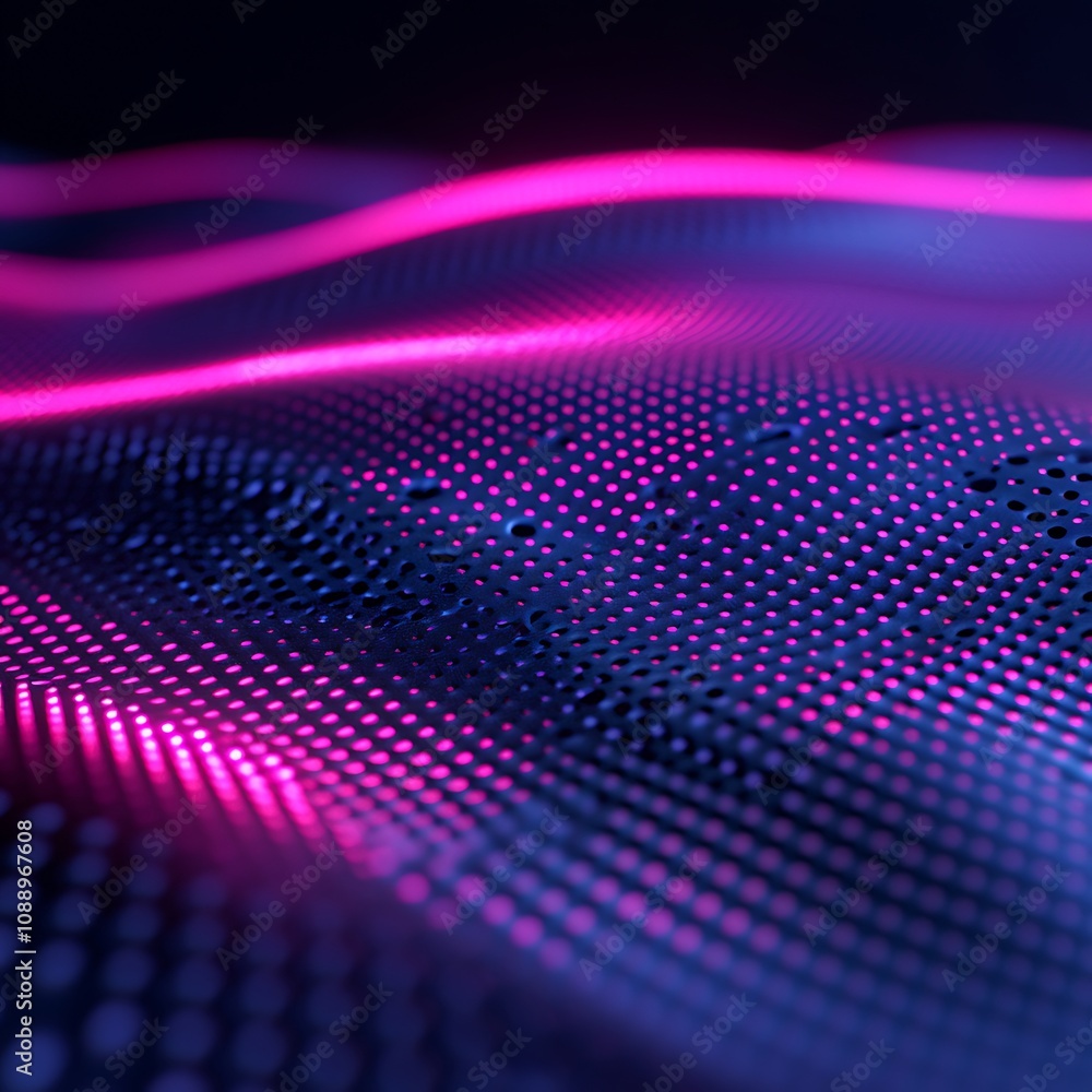 Poster abstract colorful wave pattern with vibrant pink and blue digital texture, creating a dynamic visual