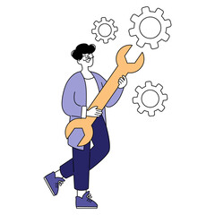 Businessman. Flat Vector Illustration