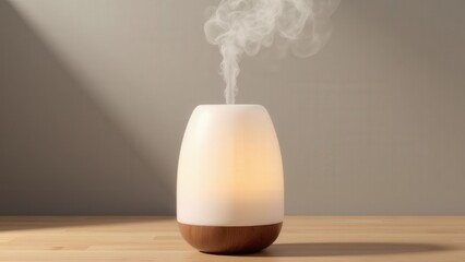 A stylish matte finish diffuser mockup featuring an electric diffuser with a soft mist effect.