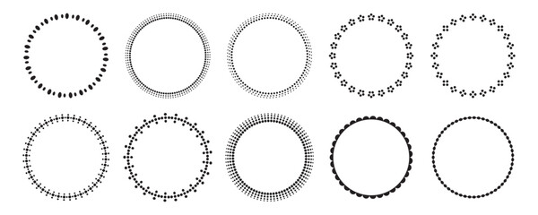 Dotted Circle Frame Set