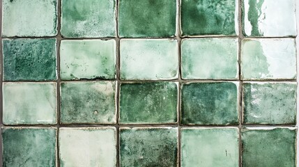 Green Tile Wall Texture Background