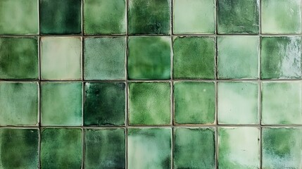 Green Tile Wall Texture - Ceramic Tile Pattern Background