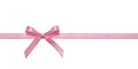 Beautiful pink gift bow isolated on white background