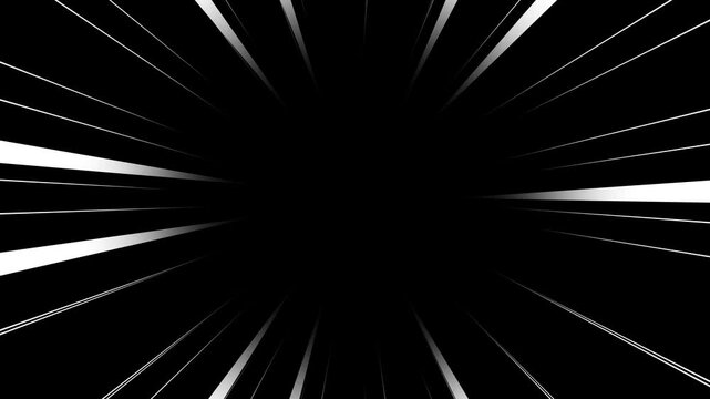 Anime zoom speed lines effect animation