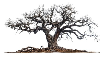 Fototapeta premium Tree with roots on a white background