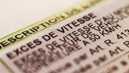 PV pour exc&egrave;s de vitesse en macro