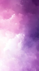 Soft, dreamlike cloudscape with a blend of purple and pink hues, creating a serene and ethereal atmosphere