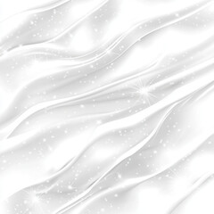 Soft white fabric with shimmering stars creates dreamy atmosphere