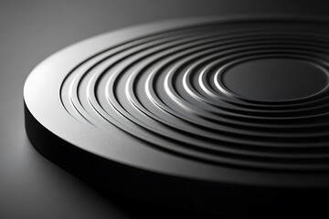 Obraz premium Concentric Circles: Abstract Black and White Geometric Design. Modern Minimalist Texture Background. Perfect for graphic design projects and contemporary art.