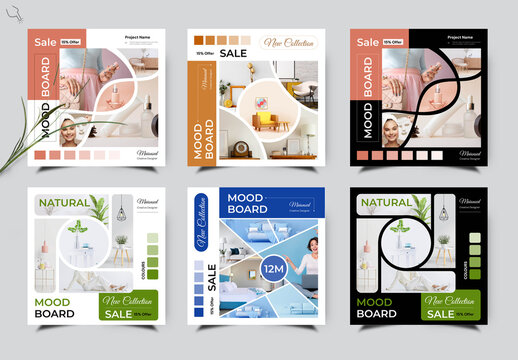Social Media Moodboard Layouts