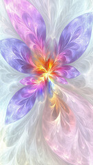 Luminous abstract background with glowing shapes and vibrant colors