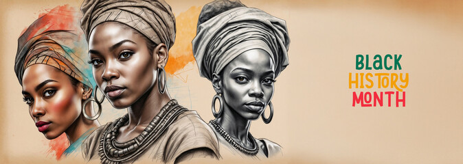 Black History Month Banner Social Media Template