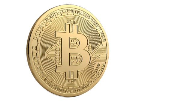 bitcoin coin white background