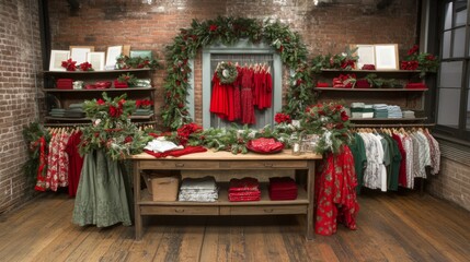 Christmas shopping spree upscale boutique with exclusive deals on winter clothing