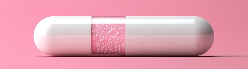 Obraz premium White Capsule with Pink Fill