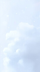 Obraz premium Soft white clouds against light blue background create serene atmosphere