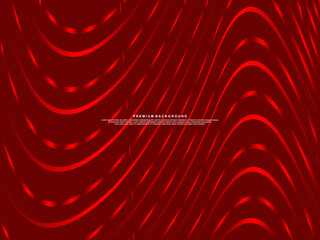 High contrast shiny gradient dark red curved stripes background. Abstract technology graphic banner design. Vector corporate background.