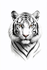 white tiger illustration