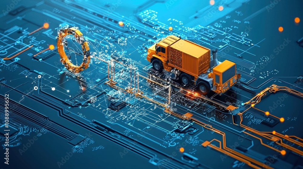Aufkleber Innovative blockchain visualization of product journey standards digital environment infographic style technology concept for enhanced understanding