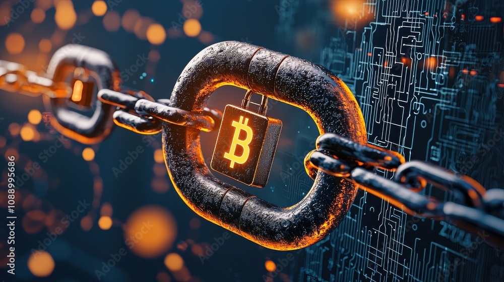 Leinwandbilder innovative blockchain security locks enhancing digital standards in technology ecosystems
